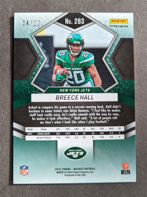 Mavin Mosaic Breece Hall Nfl Debut Gold Mosaic Ssp Rc Jets