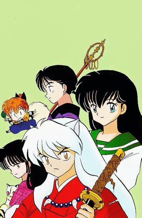 Inu Crew Shippo Sango Kirara Miroku Inuyasha And Kagome