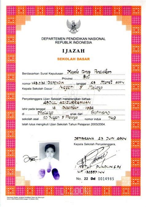 Cek No Seri Ijazah Sd Rafa