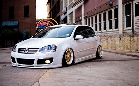 HD Wallpaper Black Volkswagen Golf 5 Door Hatchback Tuning MK6