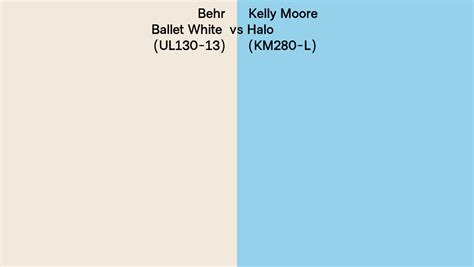 Behr Ballet White Ul Vs Kelly Moore Halo Km L Side By Side