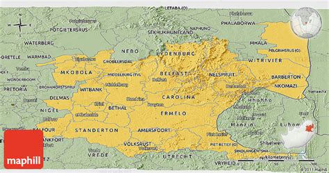 Savanna Style Panoramic Map Of Mpumalanga