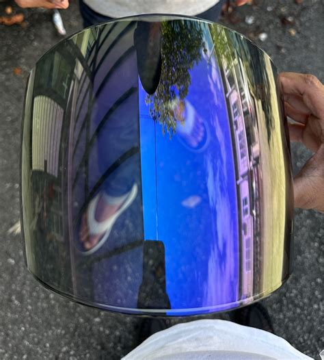 Shoei visor mirror blue, Motorbikes on Carousell