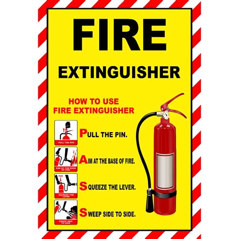 Sign New How To Use Fire Extinguisher Signage Pvc Type Waterproof And