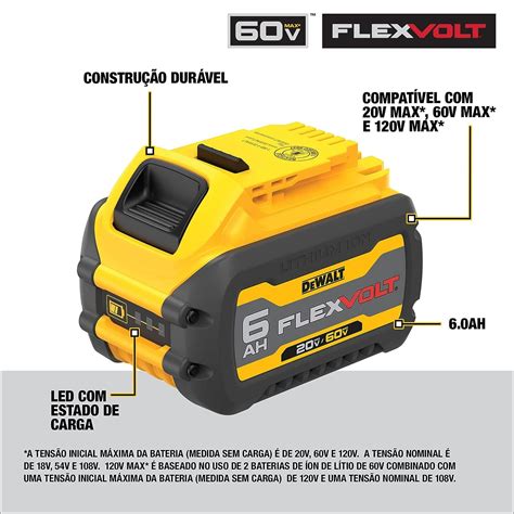 Bateria L Tio Flexvolt V V Ah Dcb B Dewalt Em Promo O