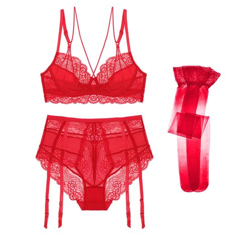 Dropshipping Varsbaby Sexy Lingerie Set Suspender Plus Size Bra Sets