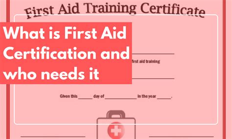 How Long Does A First Aid Certificate Last