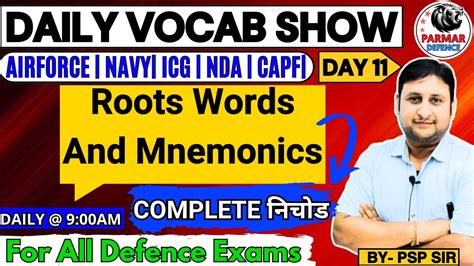 Daily Vocab Show Day Roots Words Mnemonics Vocab For All