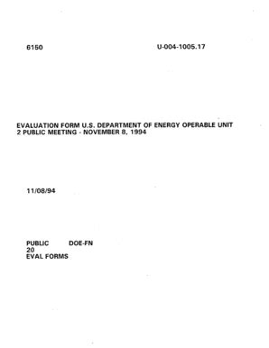 Fillable Online Lm Doe 61 50 U 004 1005 17 EVALUATION FORM U S