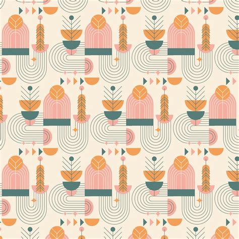 Free Vector Hand Drawn Boho Geometric Pattern