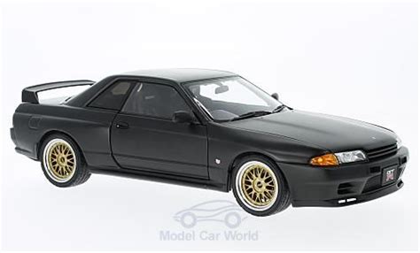 Miniature Nissan Skyline Autoart Gt R R Matt Noire Rhd Tuned