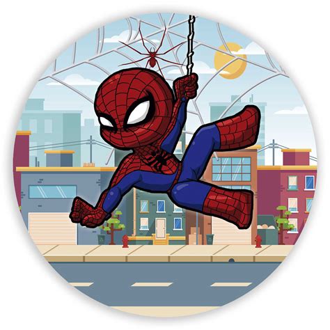 Painel Redondo Homem Aranha Cute Sublimado 3D Sublitex painéis