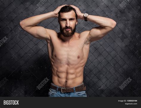 Shirtless Muscular Image Photo Free Trial Bigstock