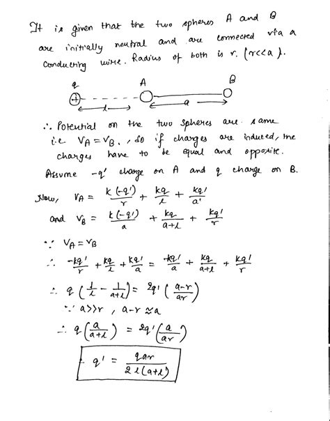 Two Small Metal Spheres A And B Each Of Radius R Supported On