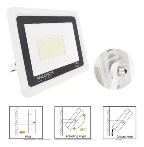 Reflector LED SMD Blanco De 100 W Delgado Bivolt Ip66 Color Blanco