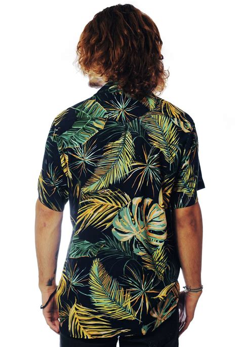 Camisa Folhagens Estampada ElephunK Amazônica Azul CAMISAS ESTAMPADAS