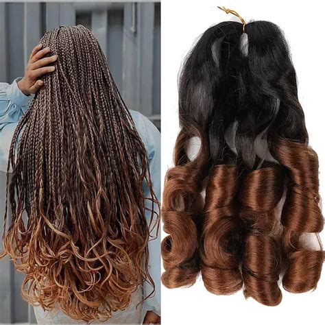 6 Pack Pre Stretched Bouncy Braiding Hair 22 Inch Loose Wavy Braiding Hair Pre Streched 75 Pack