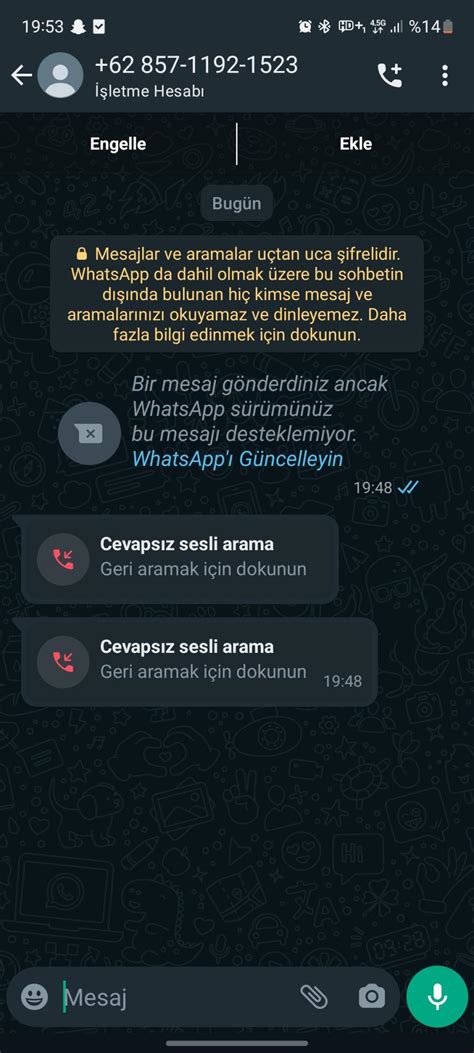 Whatsapp Bilinmeyen Numara Ikayetvar