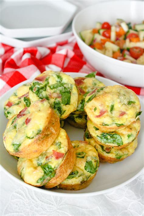 Ham Swiss And Spinach Egg Muffin Cups Are Ideal For Breakfast Or Lunch