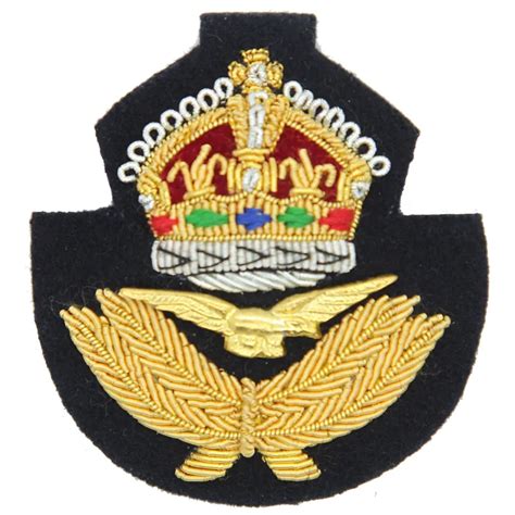 Raf Kings Crown Officers Beret Cap Badge