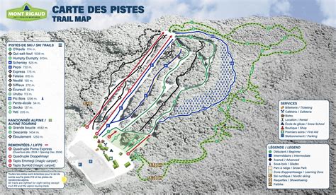 Mont Rigaud Trail map - Freeride