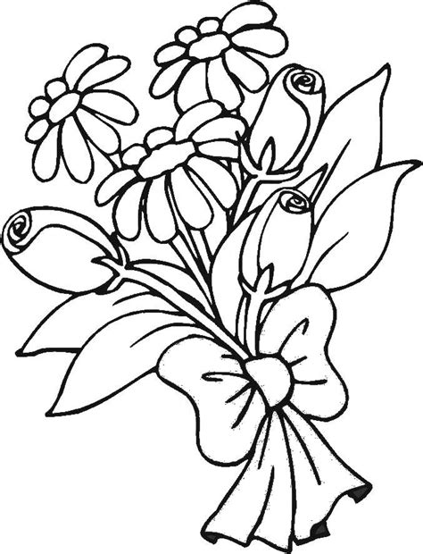 Free Color Printable Bouquet Flowers