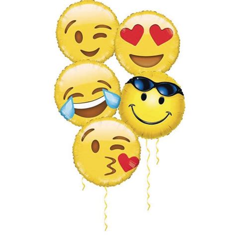 Buy Emoji Mylar® Balloon Assortment 18” Pack Of 10 At Sands Worldwide