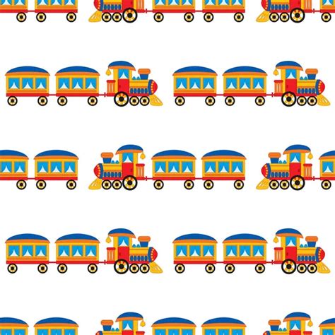 Vector Seamless Pattern With Cartoon Cars Vector Boy S Toy Car Car