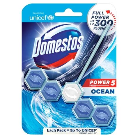 Domestos Power 5 Rim Block Ocean 55g Tesco Groceries