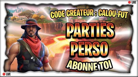 Live Fortnite Partie Perso Que Du Fight Venez Jouer Duo Section