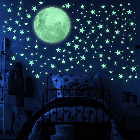 Buy Glow In The Dark Stars And Moon For Ceiling Luminous Stars And