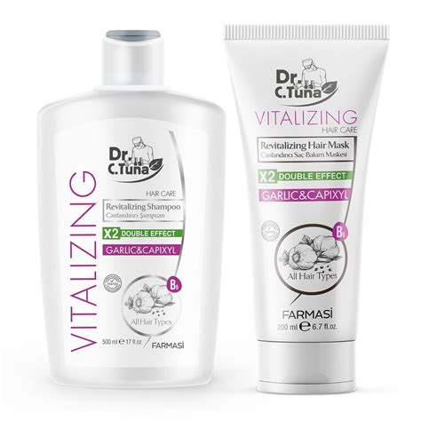 Dr C Tuna Vitalizing Garlic Shampoo And Mask Set Natural Hair