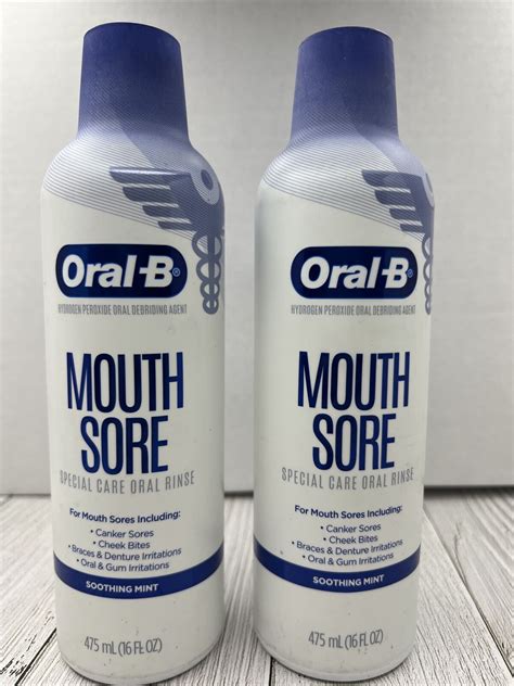 2 Pack Oral B Mouth Sore Special Care Oral Rinse 16 Fl Oz Bottles Exp