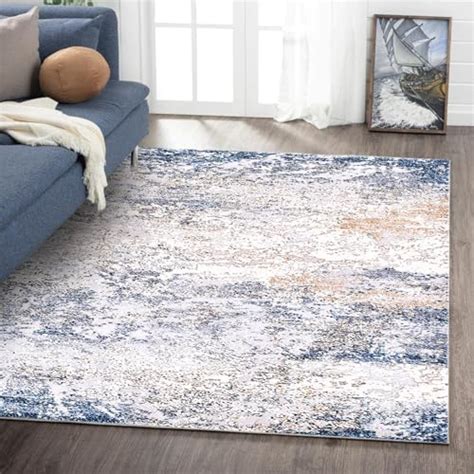 Heifgott 4x6 Rug Super Soft Washable Rug Anti Slip Backing Abstract