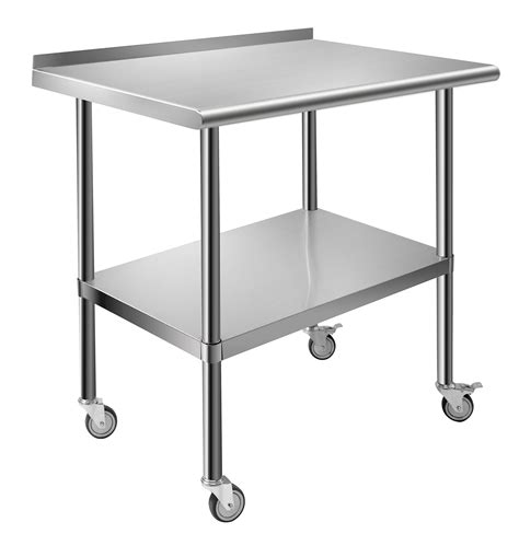 Buy Nisorpa Commercial Stainless Steel Table With Caster Wheels 36x24in