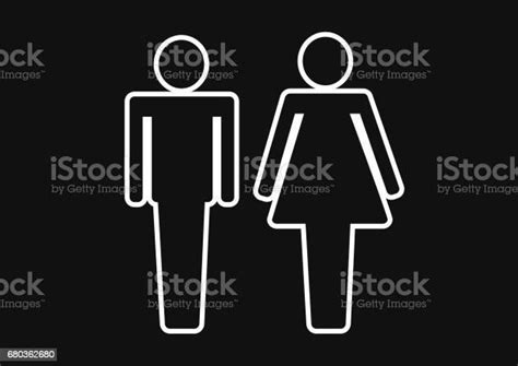 Pictogram Man Woman Sign Icons Toilet Sign Or Restroom Icon Stock