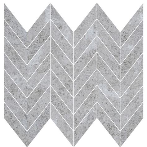 Niobe Grey 1 1 2 X 3 5 8 Polished Mini Chevron Mosaic Pera Tile