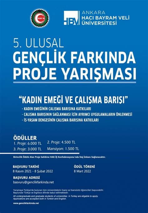 Ankara Hac Bayram Veli Niversitesi Ulusal Gen Lik Fark Nda Proje