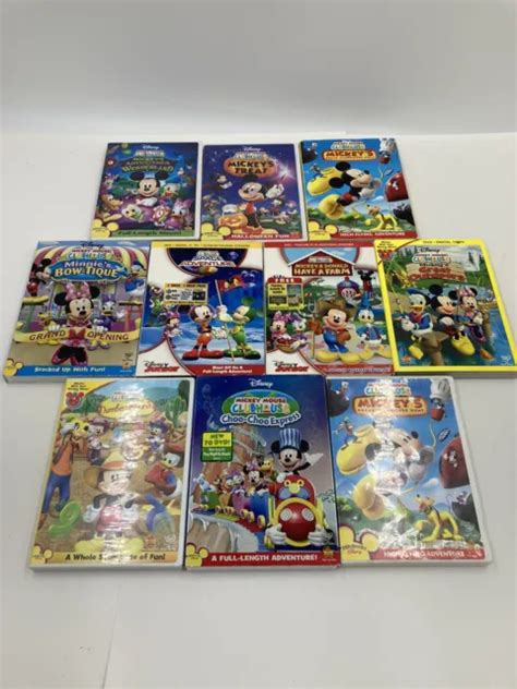 MICKEY MOUSE CLUBHOUSE DVD LOT OF 10 Halloween Christmas More 42 34