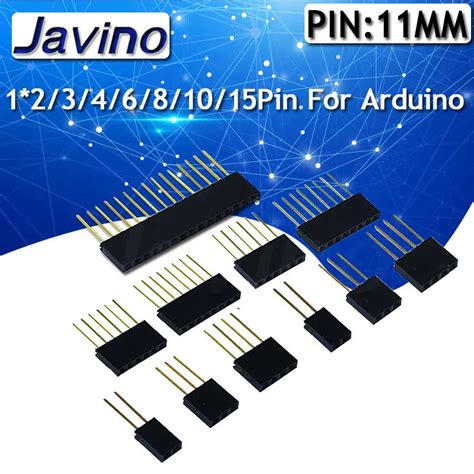 Pcs Mm Single Row Female Long Pins Mm Breakaway Pcb Board Pin