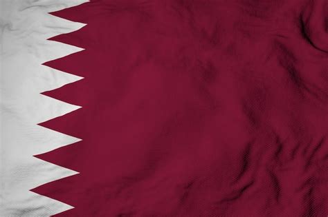 Premium Photo Waving Flag Of Qatar In D Rendering