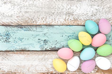 Pastel Colored Easter Eggs Holiday Photos Creative Market