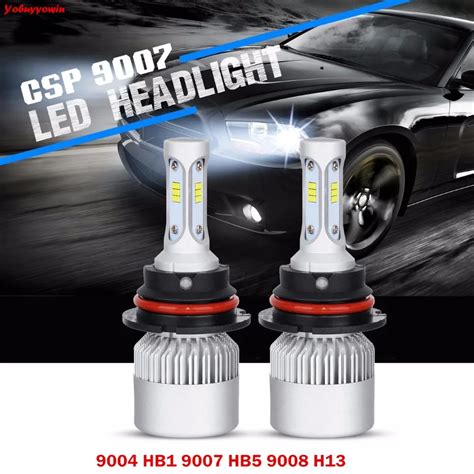 S3 9004 HB1 9007 HB5 9008 H13 Hi Lo Beam Car LED Headlight Bulb DRL