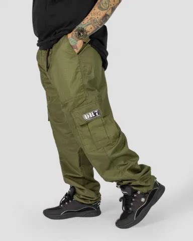 Calça DR7 Street Rip Stop Cargo Verde Musgo