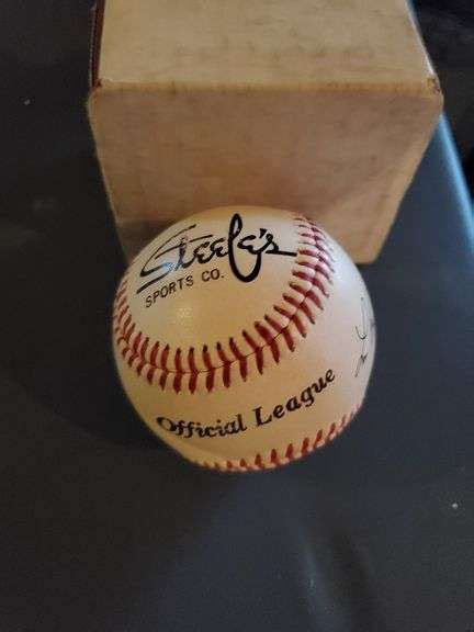 Lou Brock Stamped Autographed Baseball Parrott Marketing Group