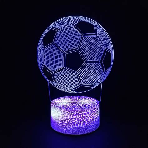 Fodbold 3D Lampe Natlampe LED Bordlamper