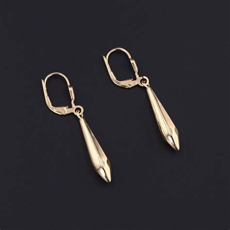 Drop Earrings | 14k Gold Earrings - Trademark Antiques