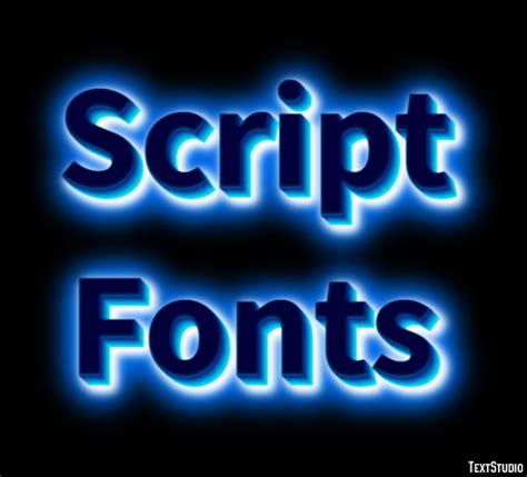 Script Fonts Text Effect and Logo Design Font