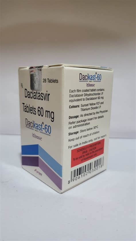 Mg Dacikast Daclatasvir Tablets At Rs Bottle