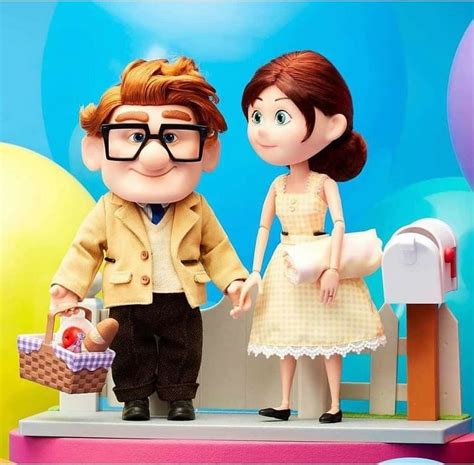 Disney Store Pixar Up Carl and Ellie Limited edition Dolls 2-pack ...